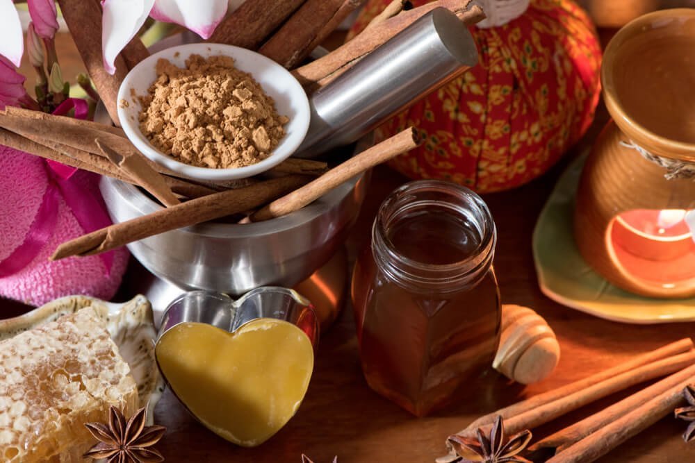 Honey and cinnamon face mask